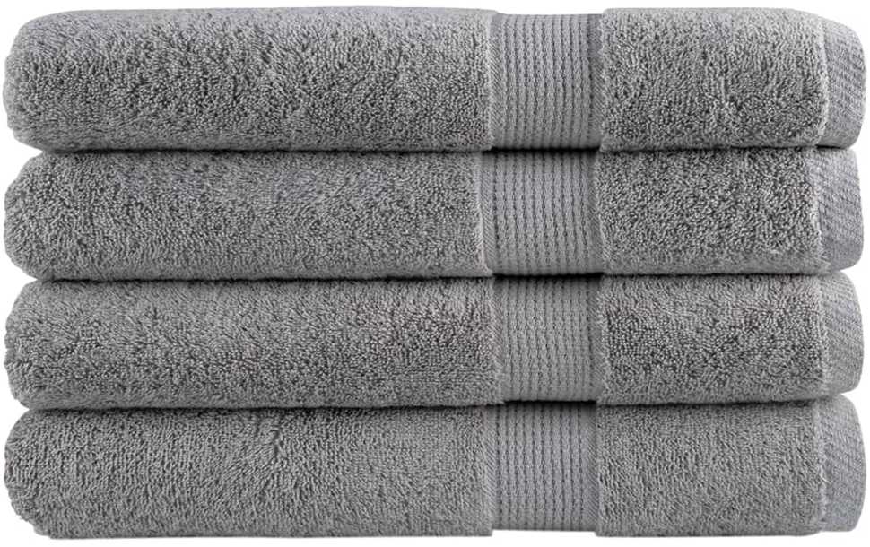 Rankšluostis Pirties rankšluosčiai SOLUND, 4vnt., pilki, 80x200cm, 600g/m²
