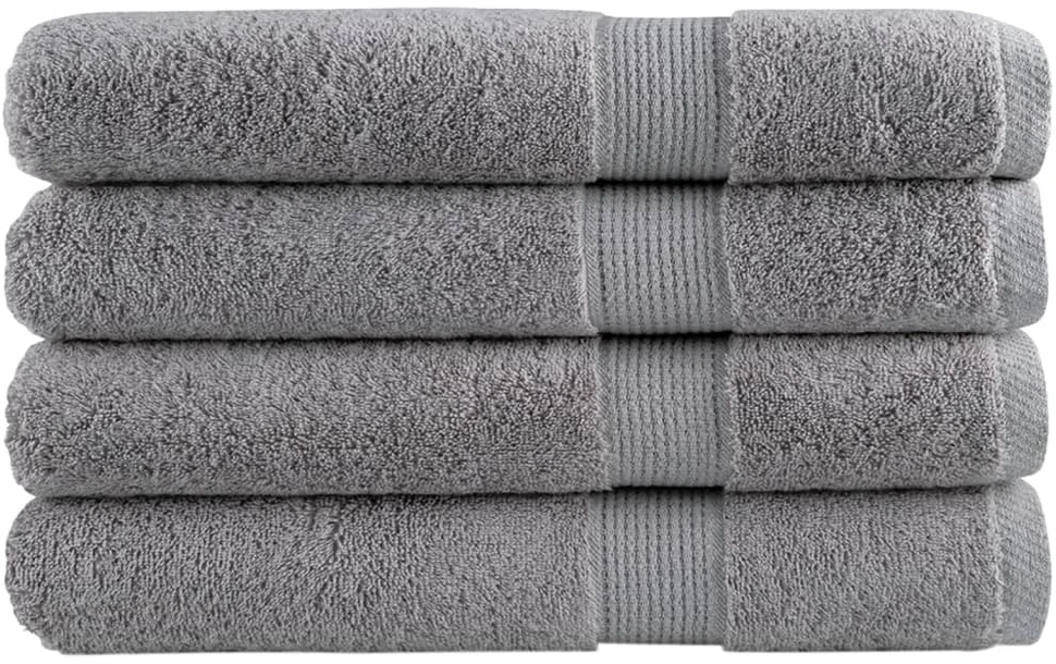 Rankšluostis Pirties rankšluosčiai SOLUND, 4vnt., pilki, 80x200cm, 600g/m²