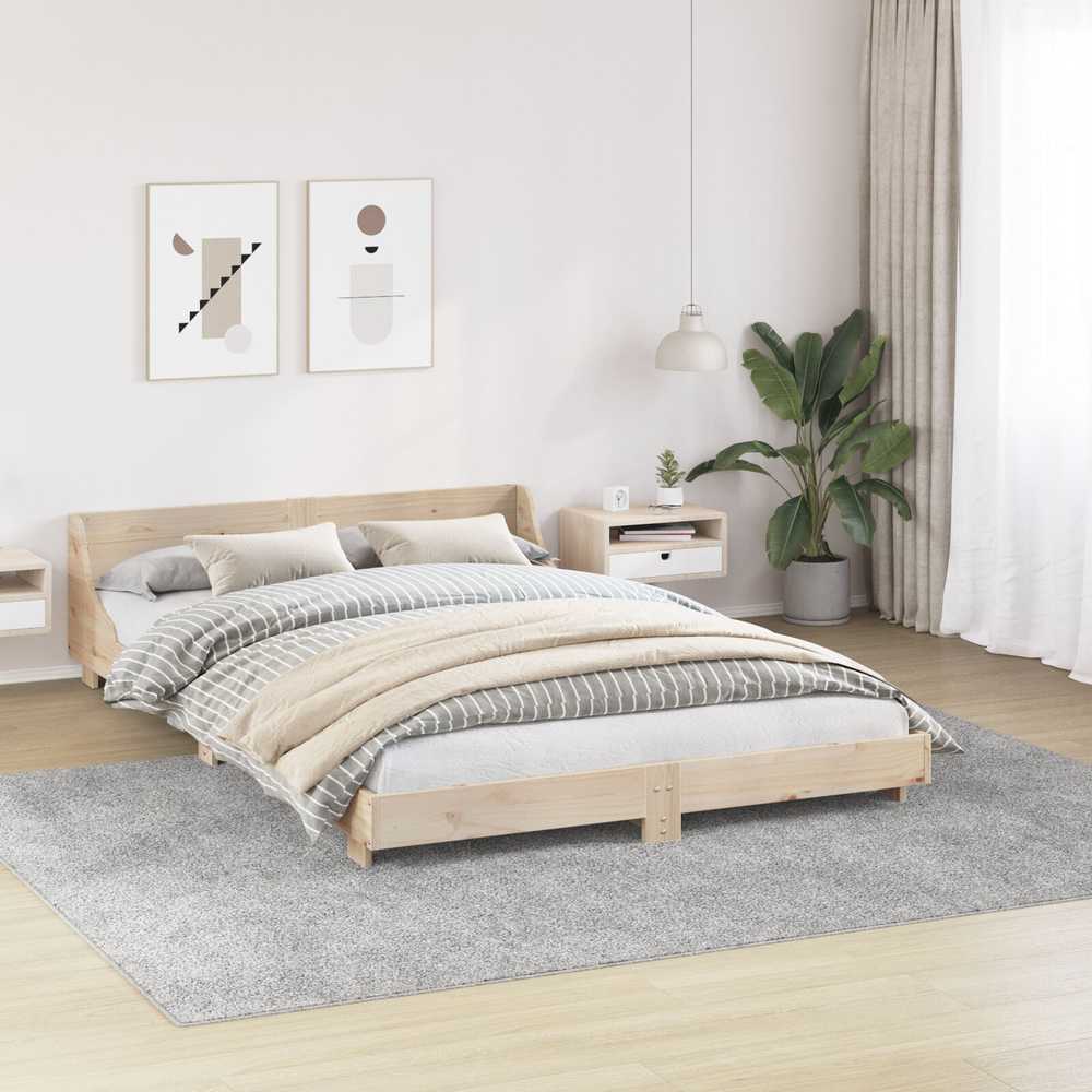 Neslystantis plaukuotas kilimas Pilka 240 x 340 cm PP