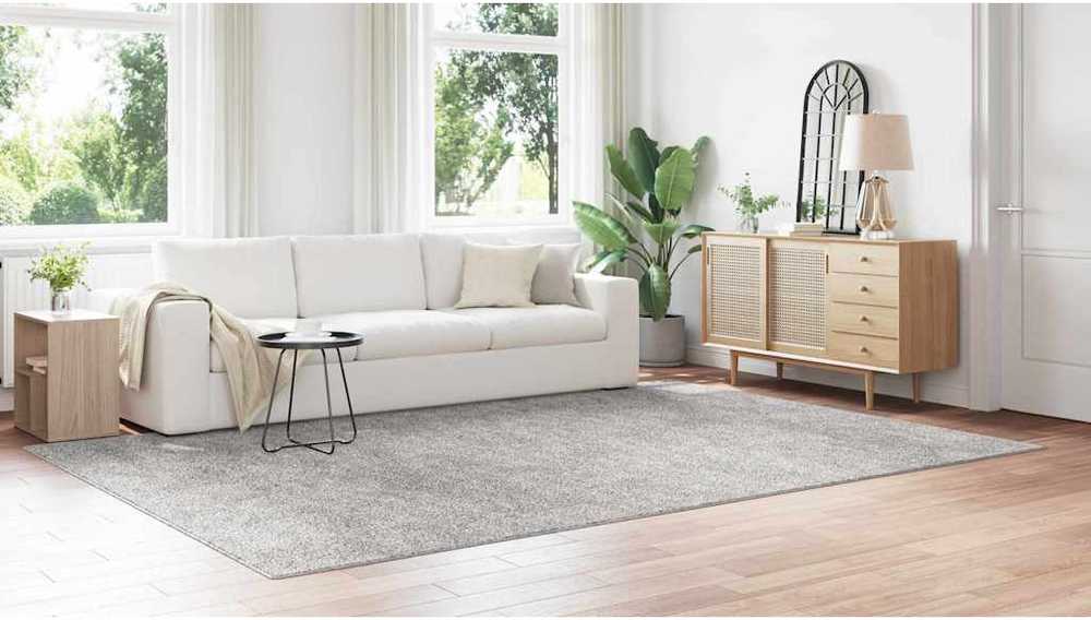 Neslystantis plaukuotas kilimas Pilka 240 x 340 cm PP