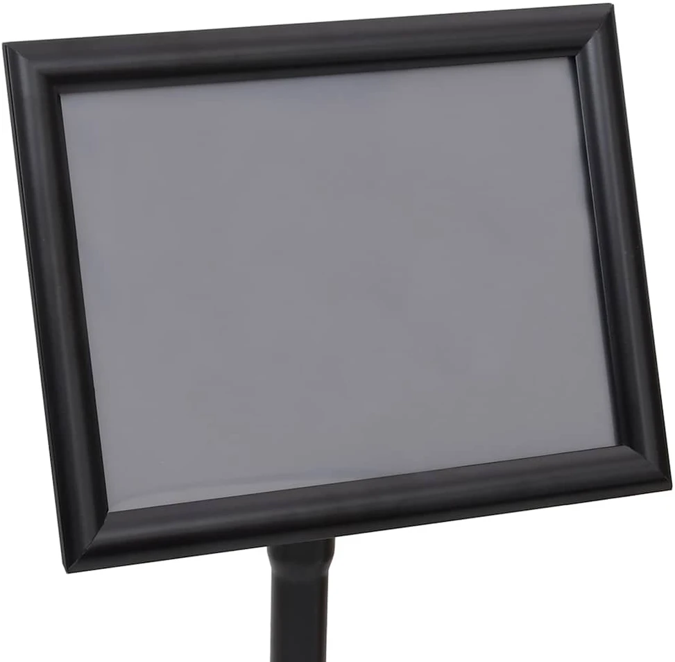 Plakato stendai 2 vnt. Juoda 32.7 x 24 x 108 cm Aliuminis