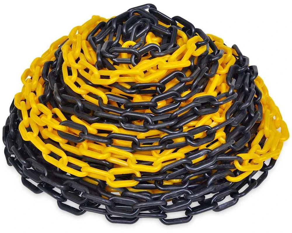 Plastikinė Įspėjamoji Grandinė, Geltona ir Juoda, 30 m