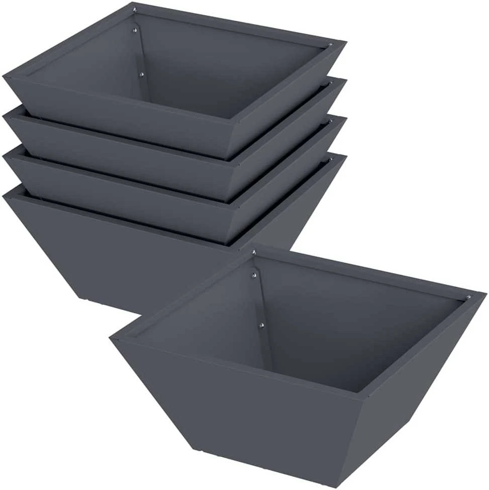 Sodo vazonas 5 vnt. Antracito 35 x 35 x 15 cm