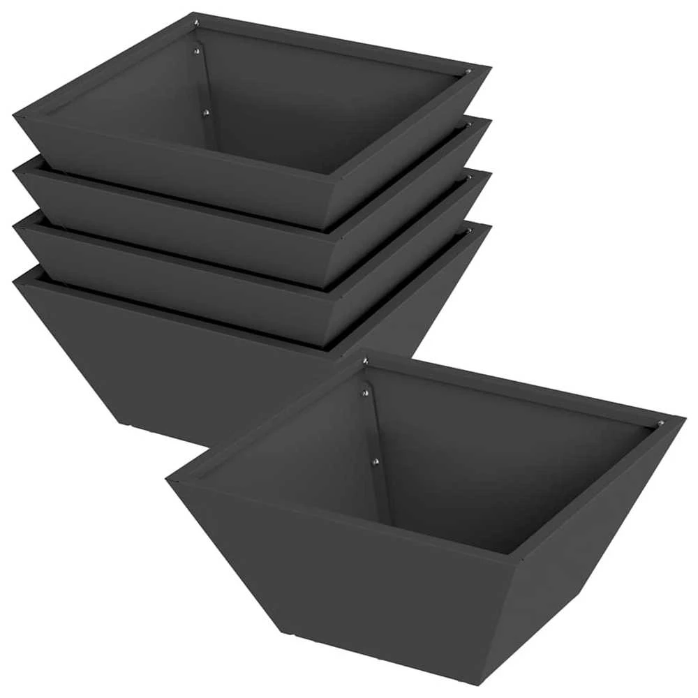 Sodo vazonas 5 vnt. Juoda 35 x 35 x 15 cm