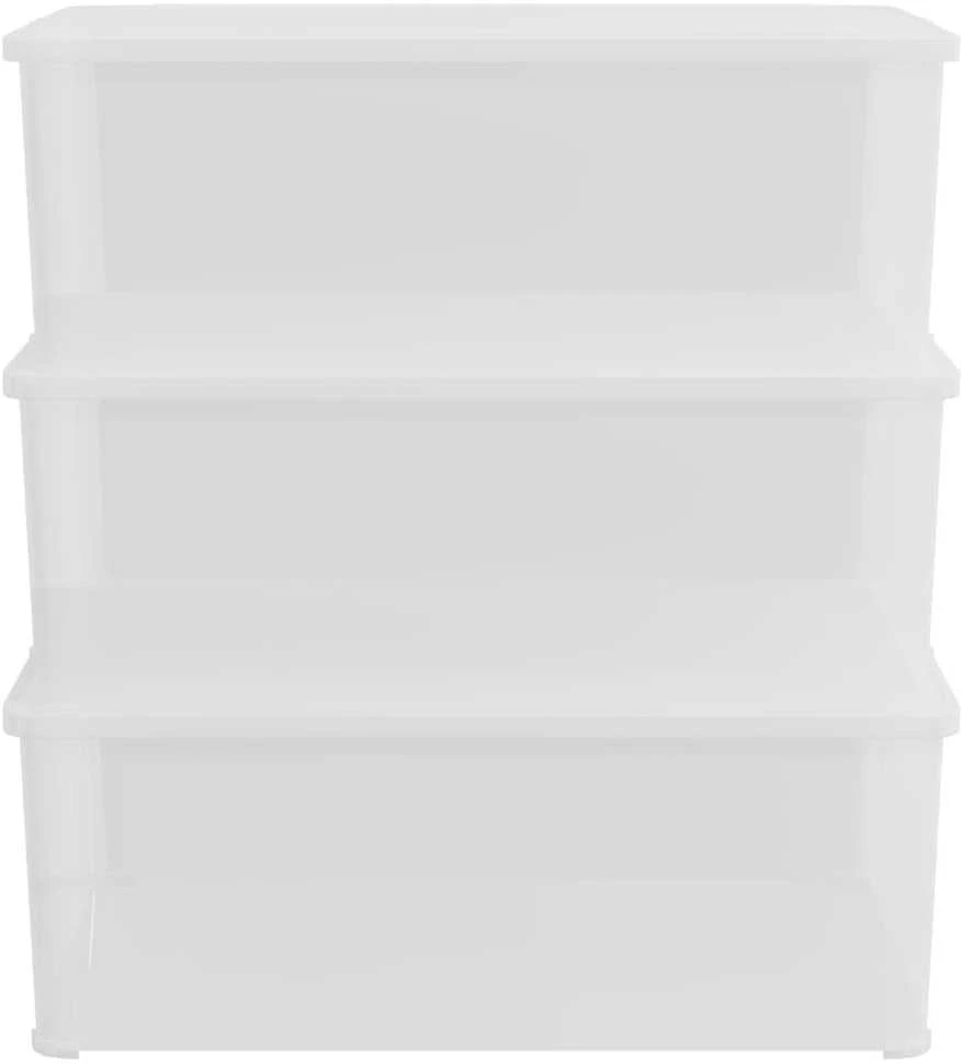 Plastikinės daiktadėžės, 3vnt., 10l, sukraunamos