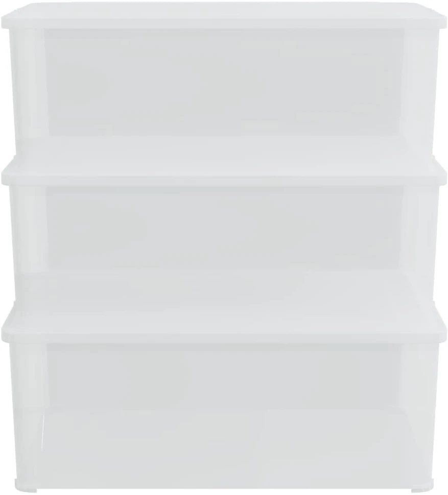 Plastikinės daiktadėžės, 3vnt., 10l, sukraunamos