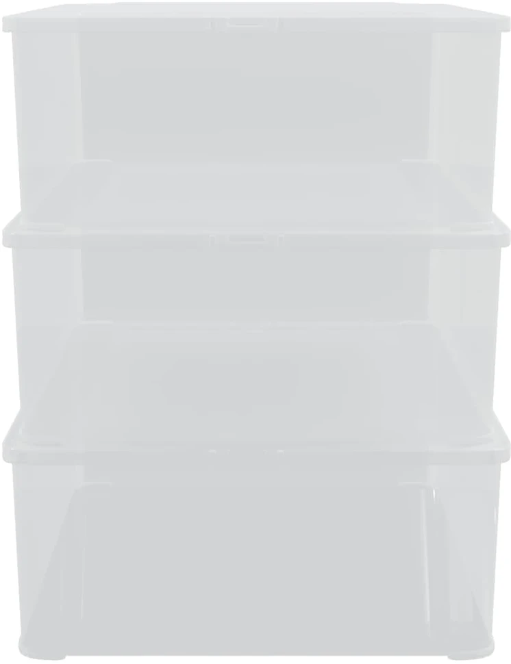 Plastikinės daiktadėžės, 3vnt., 25l, sukraunamos
