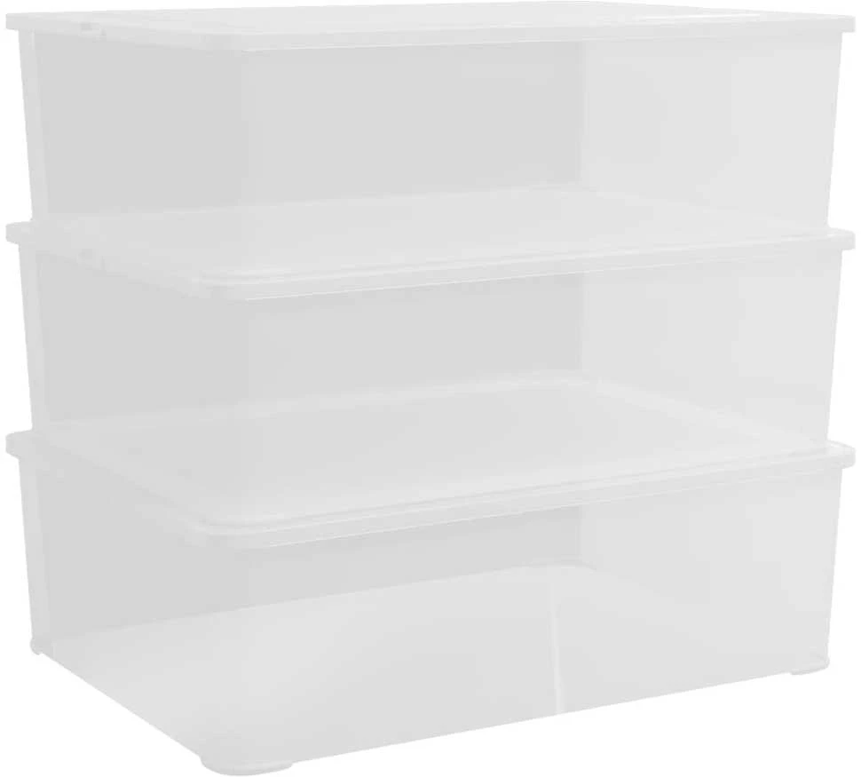 Plastikinės daiktadėžės, 3vnt., 25l, sukraunamos