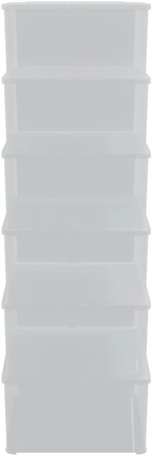 Plastikinės daiktadėžės, 6 vnt., 10 l, sukraunamos