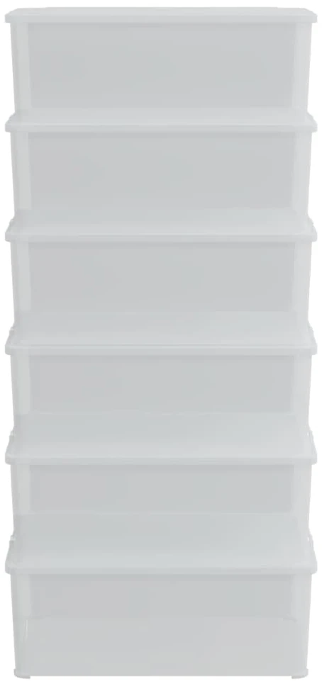 Plastikinės daiktadėžės, 6 vnt., 10 l, sukraunamos