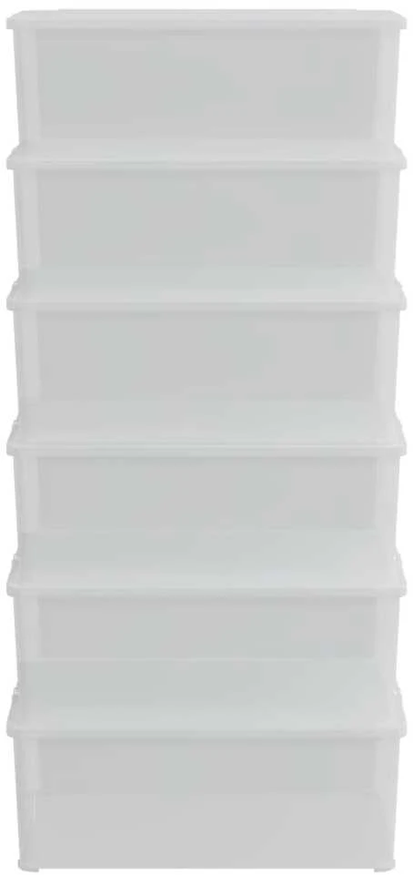 Plastikinės daiktadėžės, 6 vnt., 10 l, sukraunamos