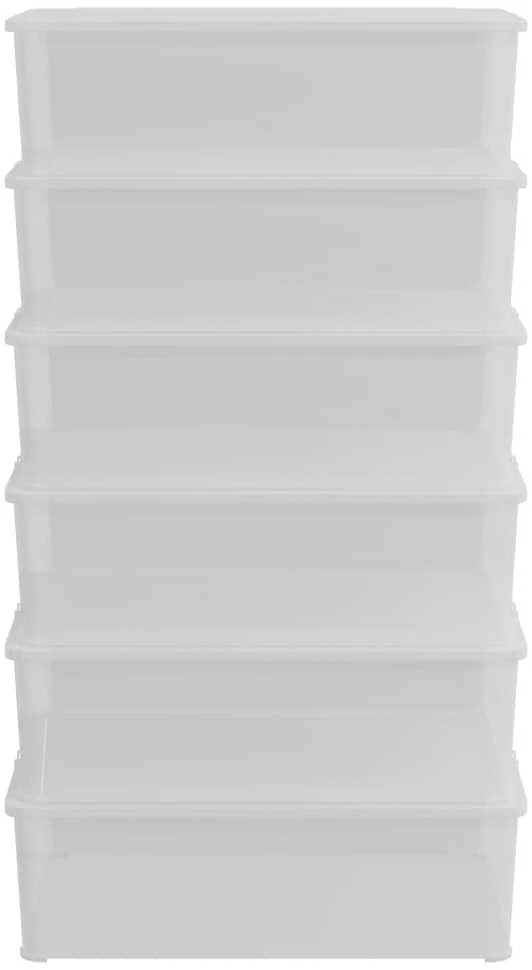 Plastikinės daiktadėžės, 6vnt., 25l, sukraunamos