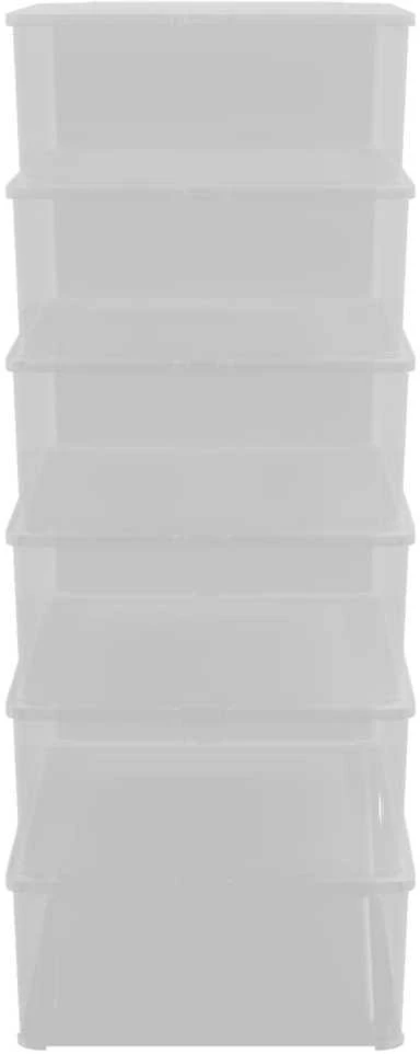 Plastikinės daiktadėžės, 6vnt., 25l, sukraunamos