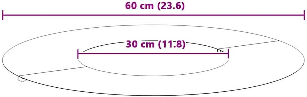 tinkamas plokštiems medžio žiedams 5 vnt. Balta Ø30/60 cm
