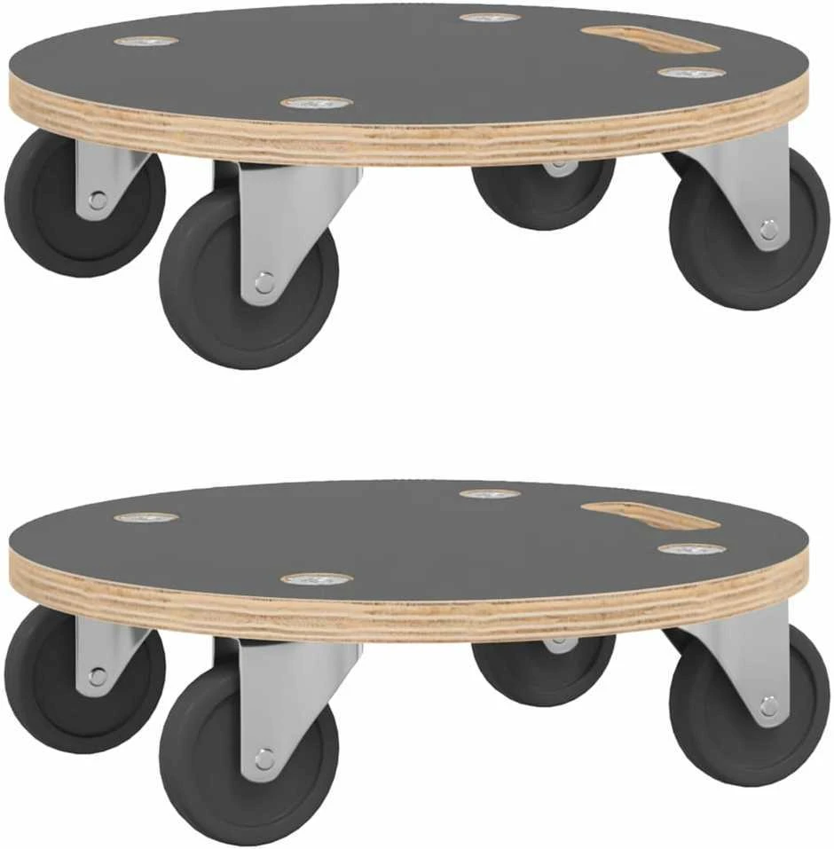 Transportavimo vežimėliai, 2vnt., 38x11,5cm, apskriti, 250kg