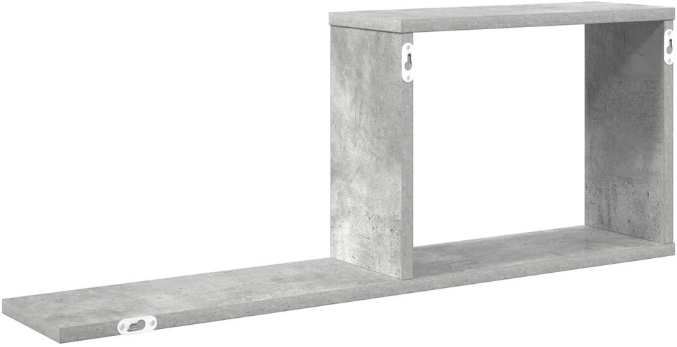 Plaukiojančios lentynos 2 vnt. Betono pilka 80 x 15 x 30 cm