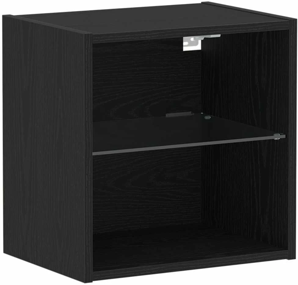 Savitautinė lentyna su LED apšvietimu Juoda 40 x 28,5 x 40 cm