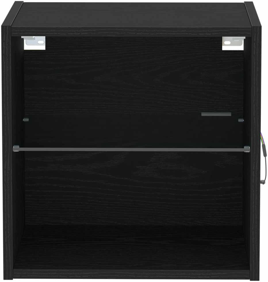 Savitautinė lentyna su LED apšvietimu Juoda 40 x 28,5 x 40 cm