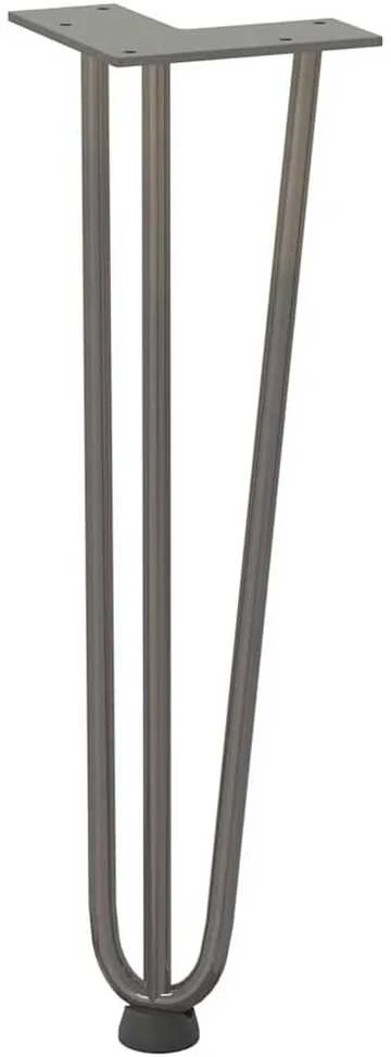 Kavos staliuko kojelės, 4 vnt., natūralus plienas, 42 cm, tvirtas plienas