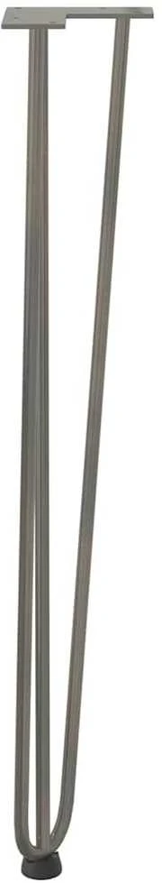 4 konsolinių stalų kojelės, 72 cm, natūralus plienas, masyvas