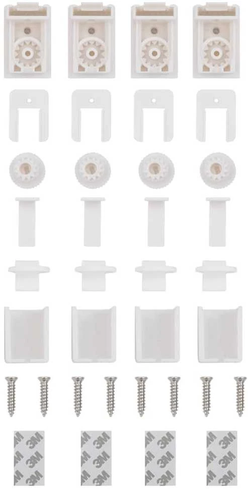 Plisuota žaliuze balta 40x200 cm audinio plotis 39,4 cm