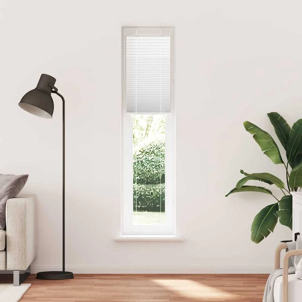 Plisuota žaliuze balta 40x200 cm audinio plotis 39,4 cm