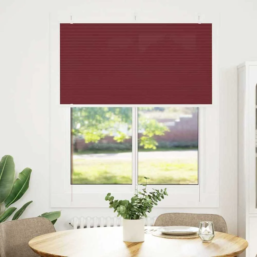 Plisuota žaliuze Bordo raudona 105x150 cm Audinio plotis