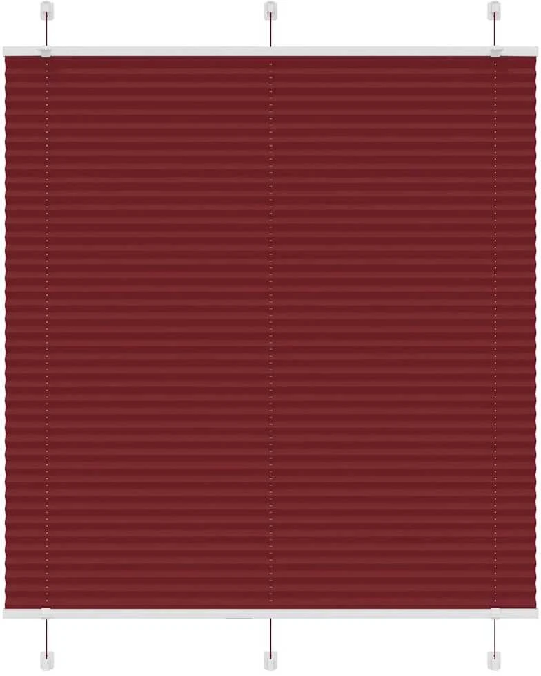 Plisuota žaliuze Bordo raudona 115x150 cm Audinio plotis