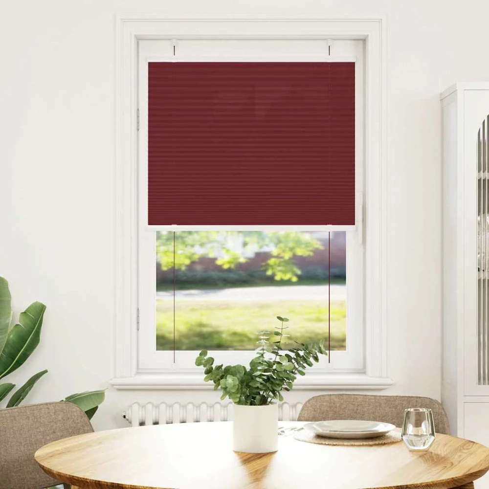 Plisuota žaliuze Bordo raudona 70x150 cm Audinio plotis 69,4 cm