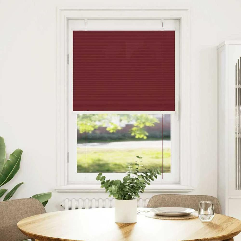 Plisuota žaliuze Bordo raudona 75x150 cm Audinio plotis 74,4 cm