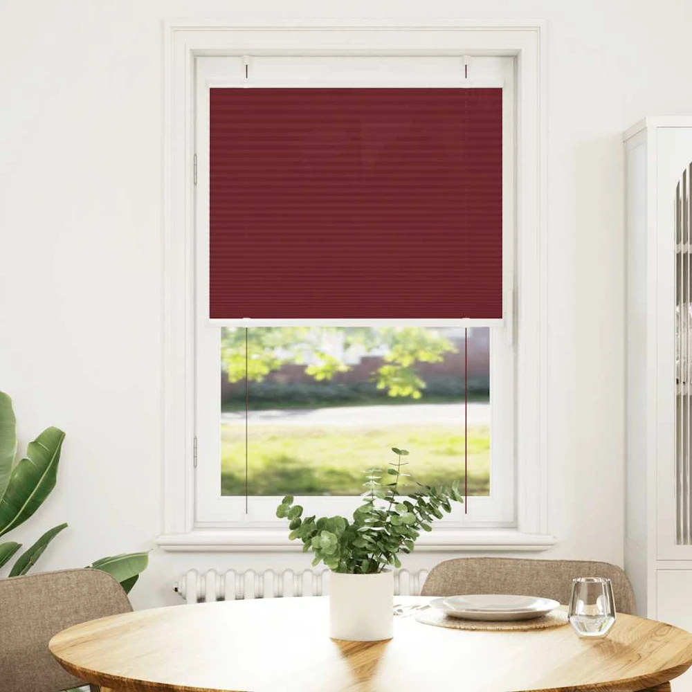Plisuota žaliuze Bordo raudona 75x150 cm Audinio plotis 74,4 cm