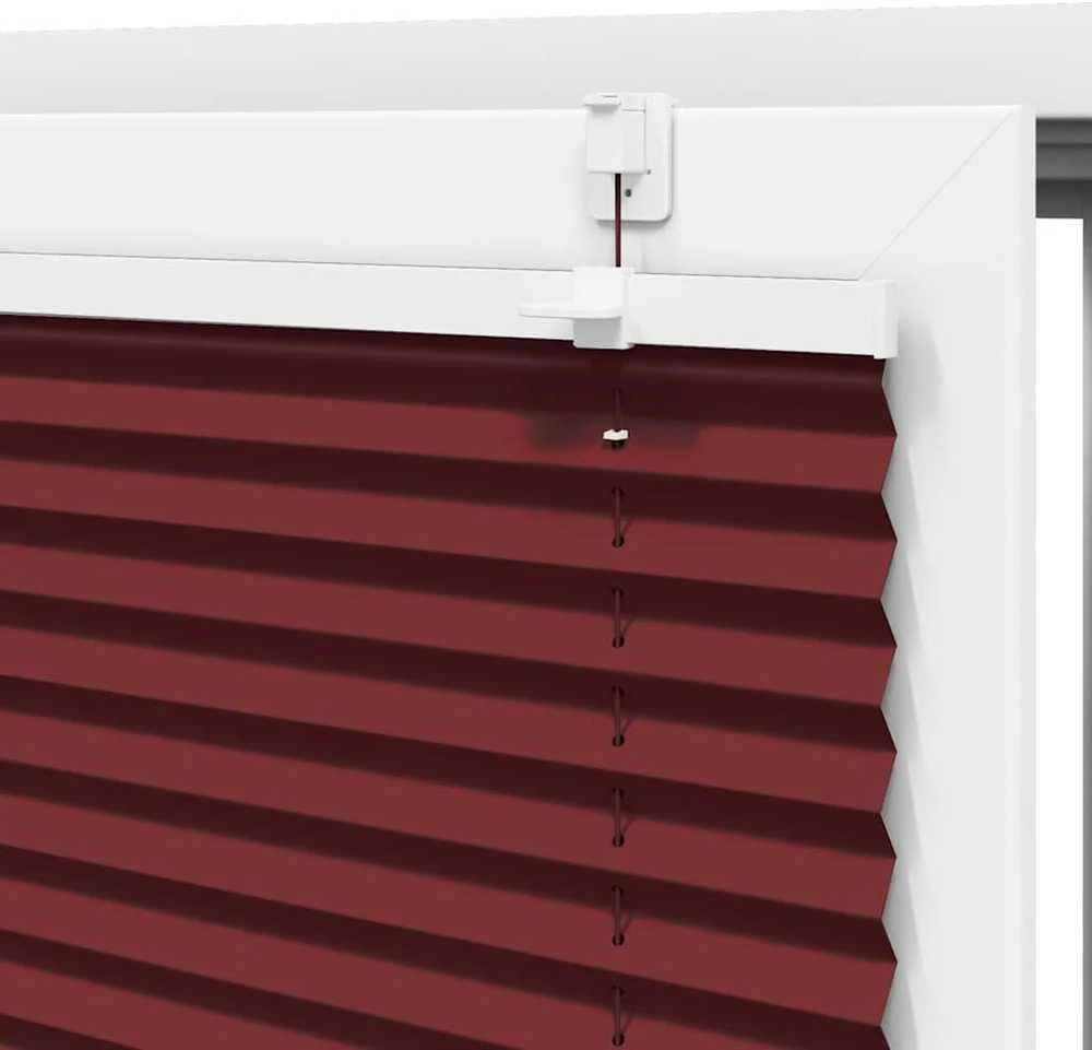 Plisuota žaliuze Bordo raudona 80x150 cm Audinio plotis 79,4 cm