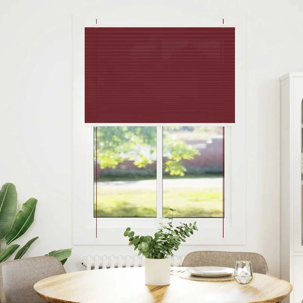 Plisuota žaliuze Bordo raudona 90x150 cm Audinio plotis 89,4 cm