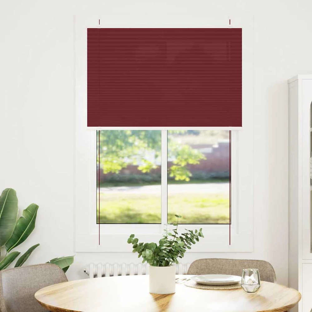 Plisuota žaliuze Bordo raudona 95x150 cm Audinio plotis 94,4 cm