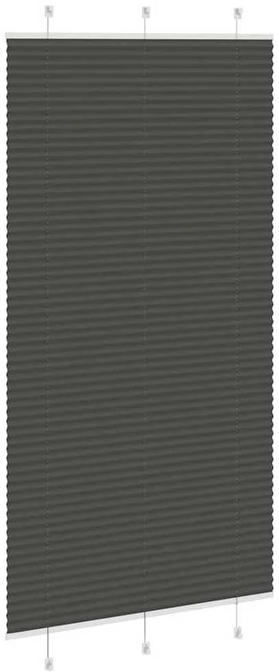 Plisuota žaliuze juoda 100x200 cm audinio plotis 99,4 cm