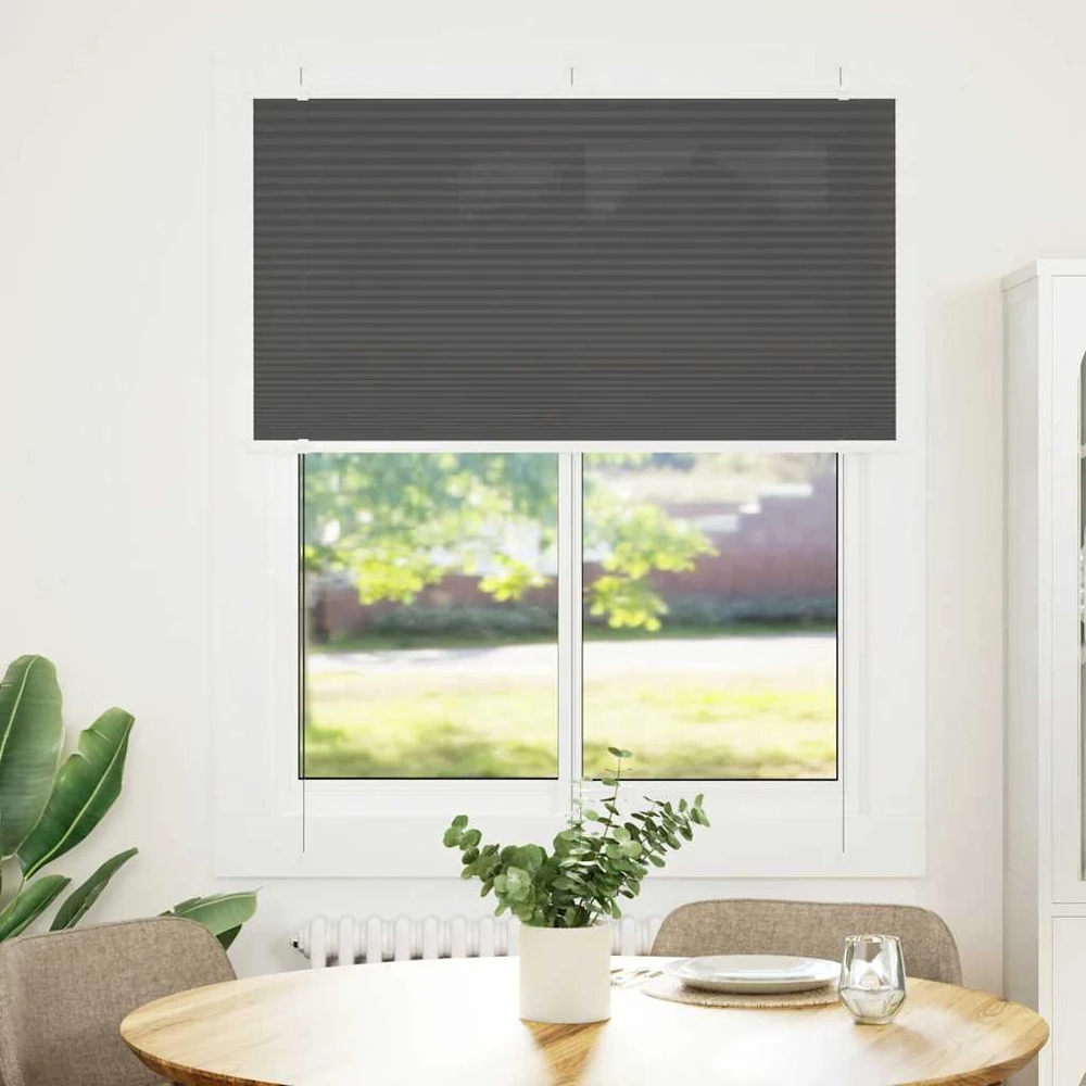 Plisuota žaliuze juoda 105x100 cm audinio plotis 104,4 cm