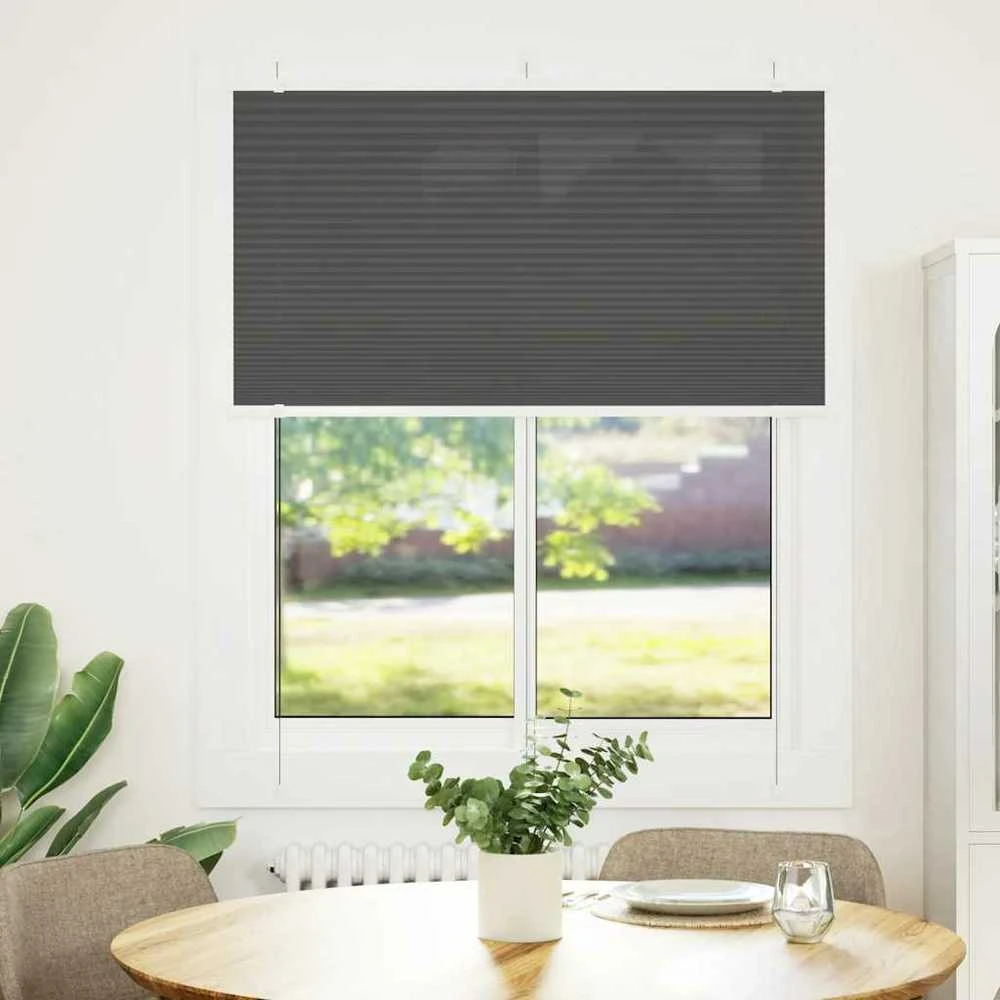 Plisuota žaliuze juoda 105x100 cm audinio plotis 104,4 cm