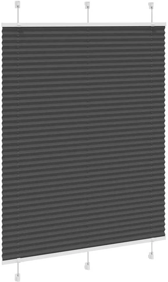 Plisuota žaliuze juoda 105x150 cm audinio plotis 104,4 cm