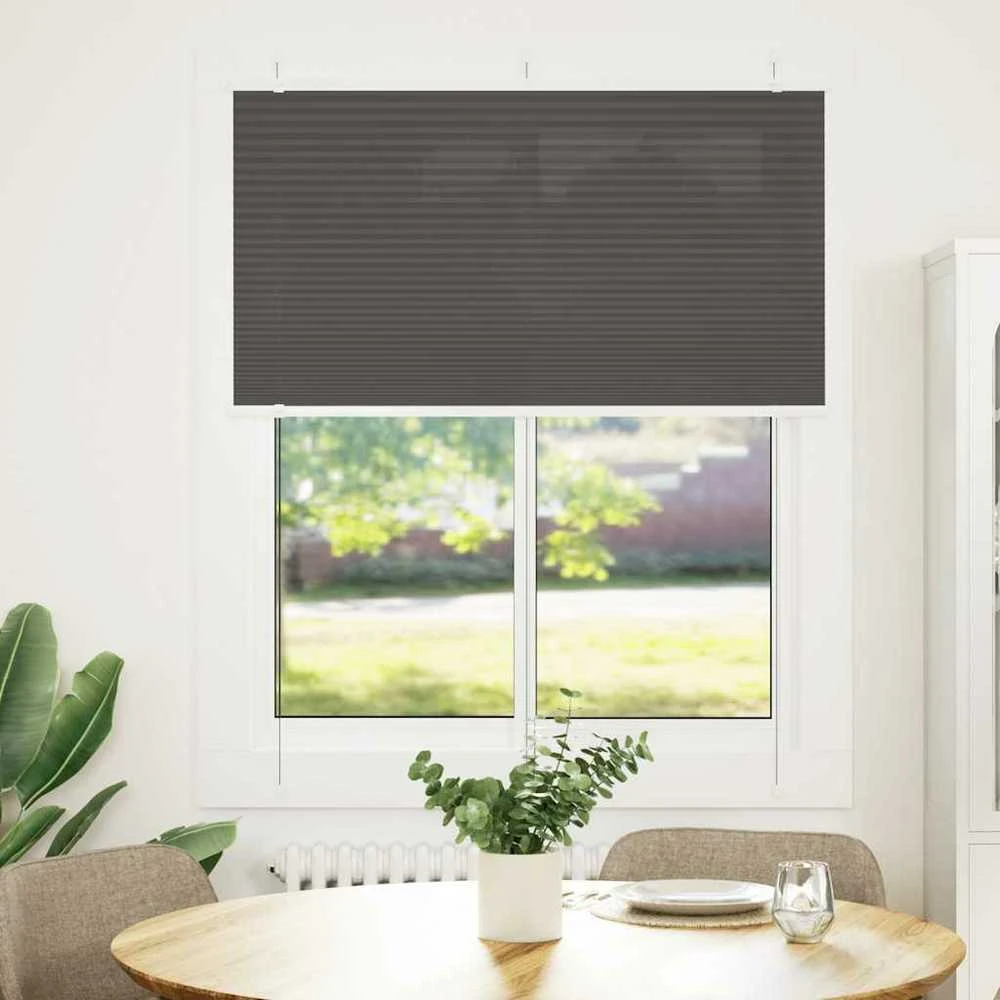 Plisuota žaliuze juoda 110x100 cm audinio plotis 109,4 cm