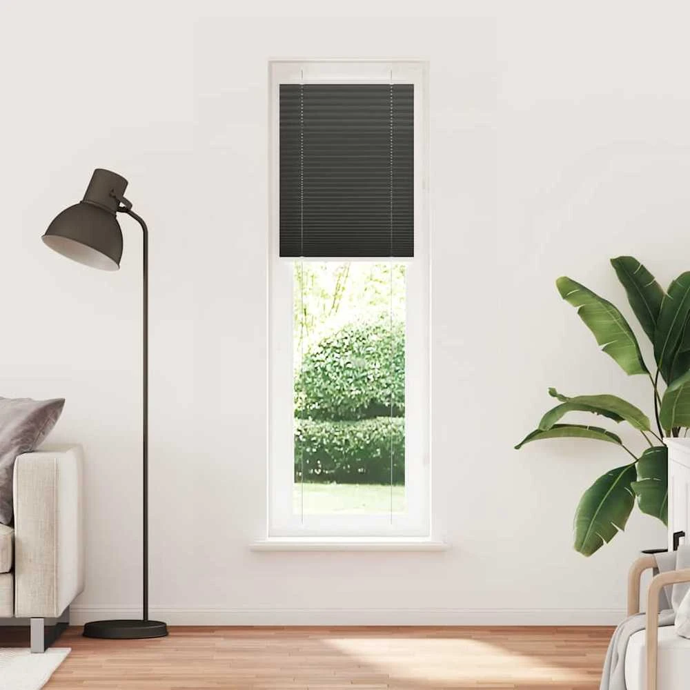Plisuota žaliuze juoda 60x200 cm audinio plotis 59,4 cm
