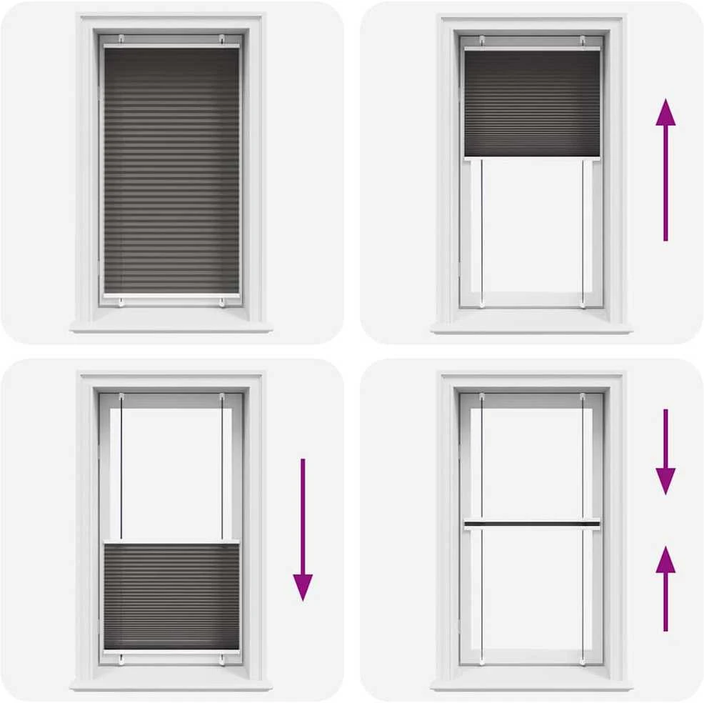 Plisuota žaliuze juoda 70x150 cm audinio plotis 69,4 cm