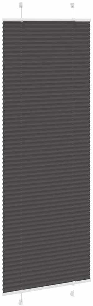 Plisuota žaliuze juoda 80x200 cm audinio plotis 79,4 cm