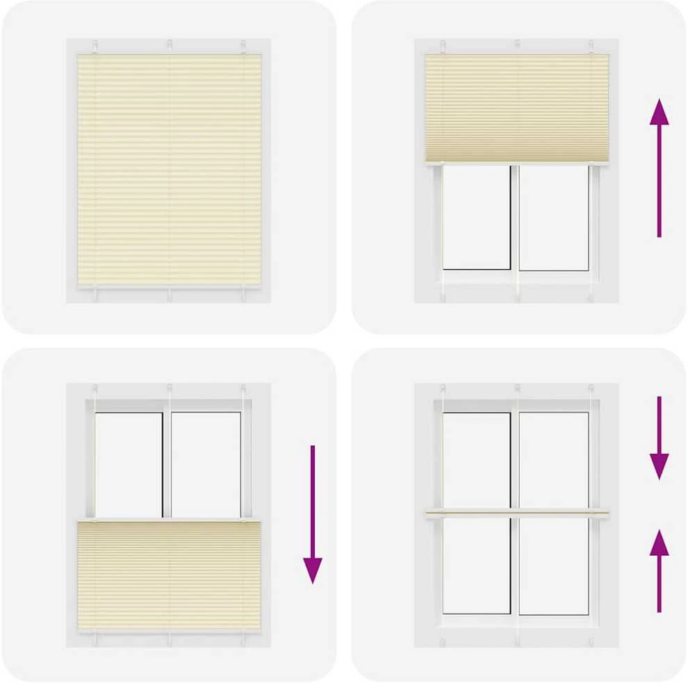 Plisuotas Blind Kreminis 105x100 cm Audinio plotis 104,4 cm