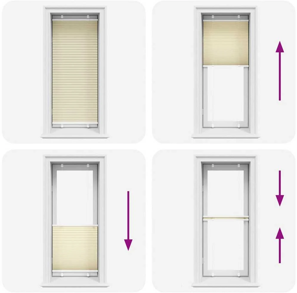Plisuotas Blind Kreminis 65x100 cm Audinio plotis 64,4 cm