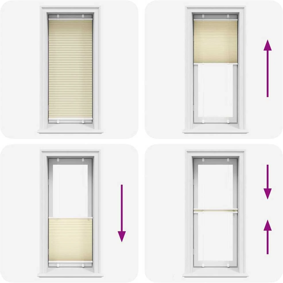 Plisuotas Blind Kreminis 65x150 cm Audinio plotis 64,4 cm
