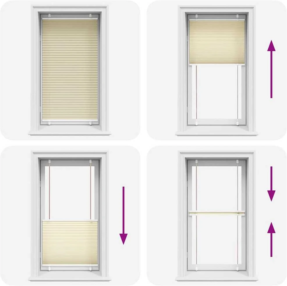Plisuotas Blind Kreminis 70x100 cm Audinio plotis 69,4 cm