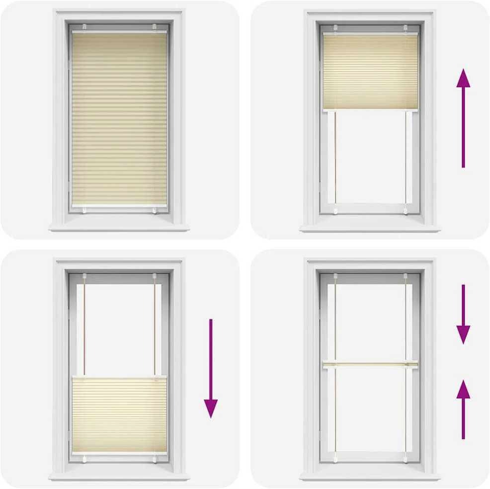 Plisuotas Blind Kreminis 75x100 cm Audinio plotis 74,4 cm