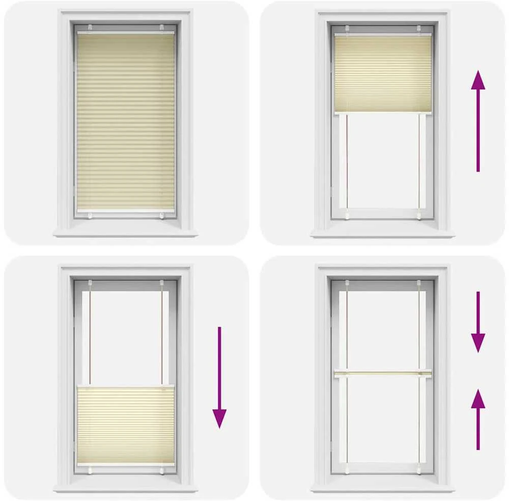 Plisuotas Blind Kreminis 80x100 cm Audinio plotis 79,4 cm