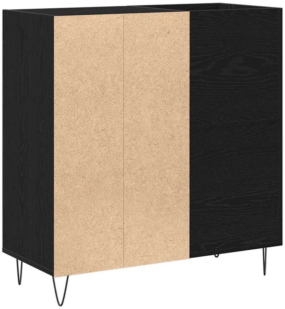 Plokštelių spintelė Juodas ąžuolas 85 x 38 x 89 cm