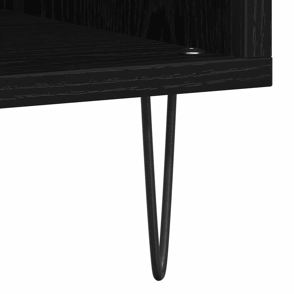 Plokštelių spintelė Juodas ąžuolas 85 x 38 x 89 cm